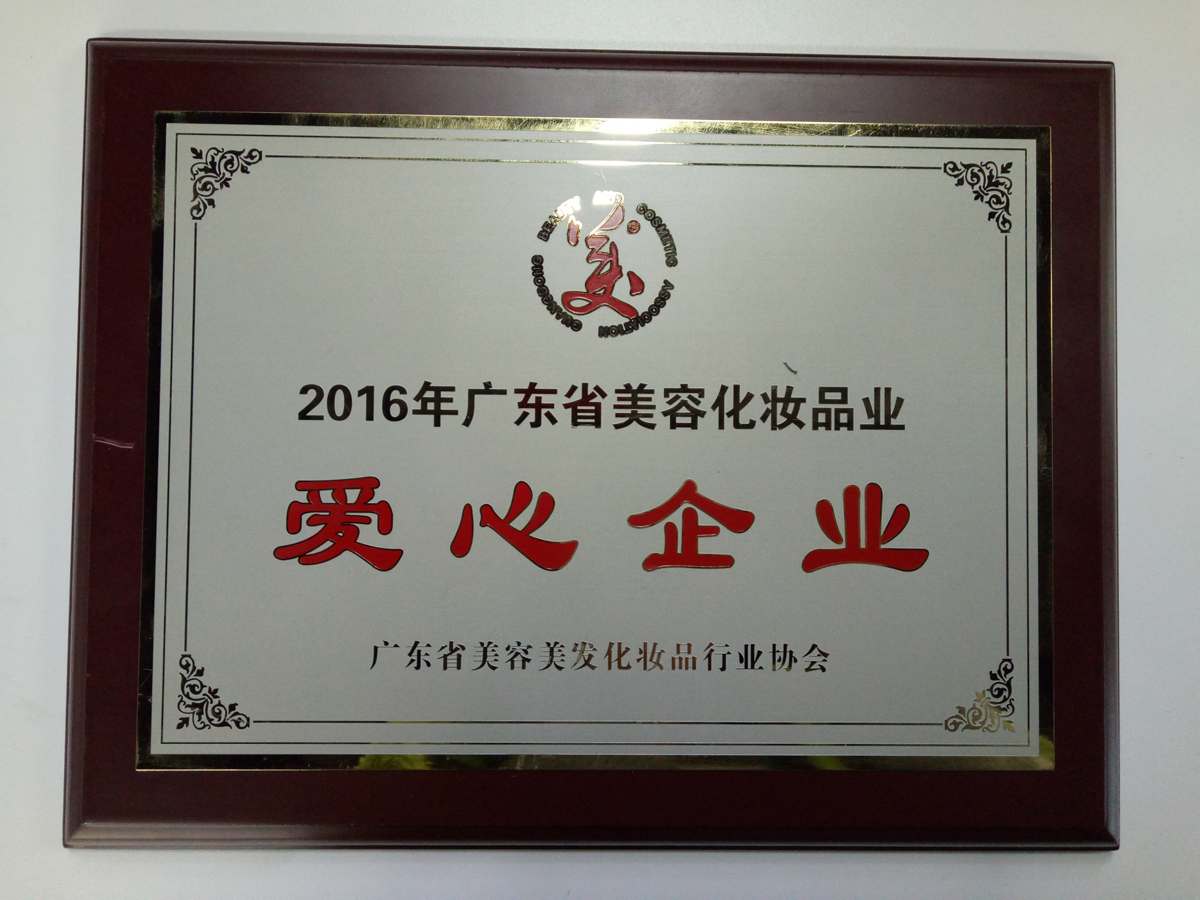 2016广东省美容化妆品业爱心企业